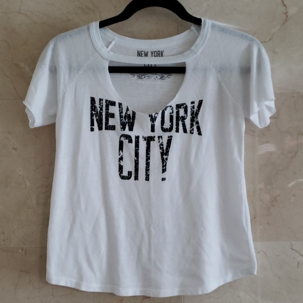 GIRL'S SO NIKKI NEW YORK CITY WHITE T SHIRT